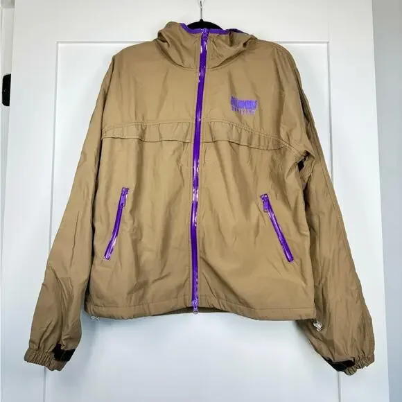 Billionaire Boys Club Lightweight Hooded Brown Windbreaker Jacket Size Large NWT